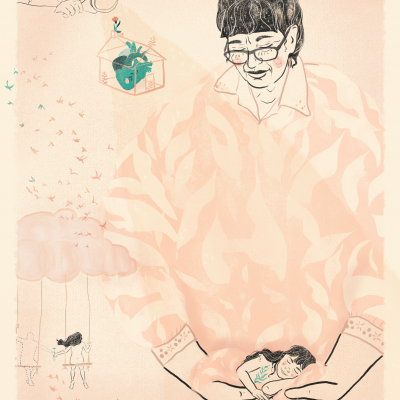 ILUSTRAÇÃO "A SAUDADE NÃO CABE NO TEMPO" CAROL GAESSLER