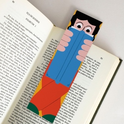 MARCADOR DE LIVROS ILUSTRADO "GIRL READING" MATILDE HORTA
