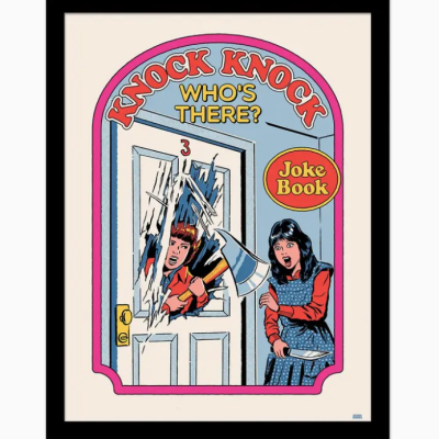 POSTER 30x40 COM MOLDURA "KNOCK KNOCK" PYRAMID INTERNATIONAL