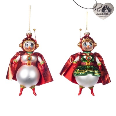 ENFEITE DE NATAL EM VIDRO "SUPER SNOWMAN" GOODWILL