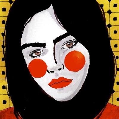 ORIGINAL "MULHER DE VERMELHO SOBRE AMARELO" JOANA NOBREGA
