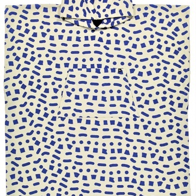 PONCHO ADULTO SHELLS AZUL FUTAH