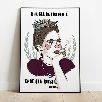 ILUSTRAÇÃO "O LUGAR DA MULHER É ONDE ELA QUISER" CRISPIM