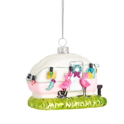 ENFEITE DE NATAL "PINK FLAMINGO CARAVAN" SASS & BELLE