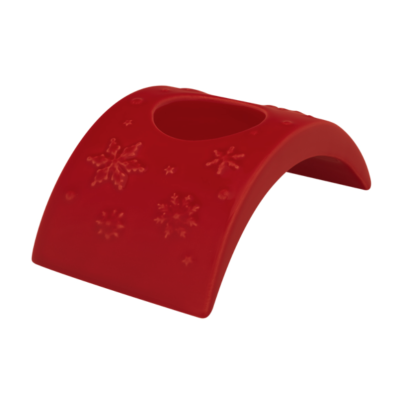 CASTIÇAL 14 VERMELHO SNOWFLAKE BORDALLO PINHEIRO