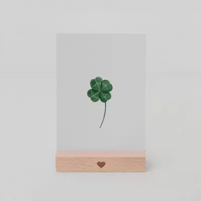 POSTAL "WATERCOLOR - CLOVER" EULENSCHNITT