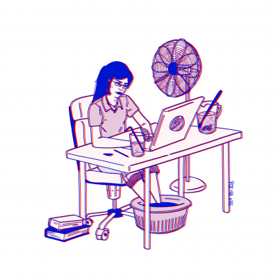 EXPOSIÇÃO "VAI FICAR TUDO BEM" - "VERÃO 2020 - TELETRABALHO III" DE MADALENA ALMEIDA (BITE THE NAIL)