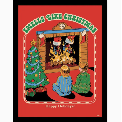 POSTER 30x40 COM MOLDURA "SMELLS LIKE CHRISTMAS" PYRAMID INTERNATIONAL