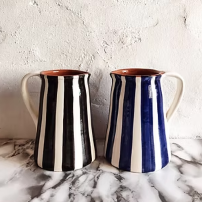 BOLD STRIPE LARGE JUG "VERTICAL STRIPE" CASA CUBISTA