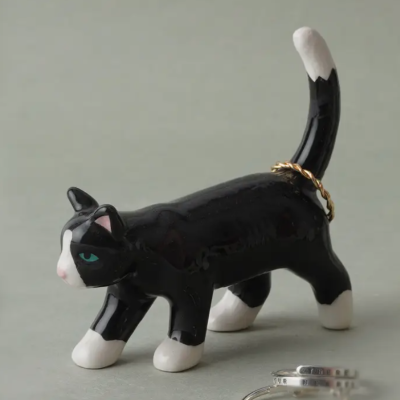 SUPORTE DE ANÉIS "BELLA THE BLACK CAT" CGB GIFTWARE