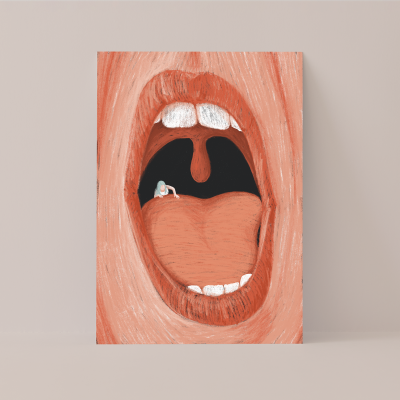 ILUSTRAÇÃO "GRITO PRESO NA GARGANTA" JOANA MUNDANA