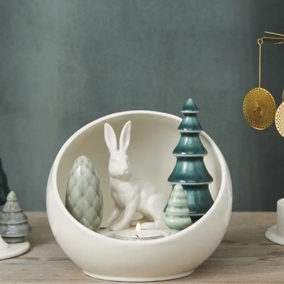 Castiçal De Tealight Ball Histórias De Inverno Lebre - Dottir Nordic Design