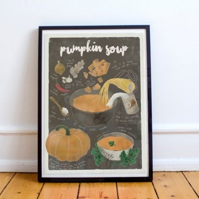 ILUSTRAÇÃO "PUMPKIN SOUP" PAULINA EATS AND DRAWS