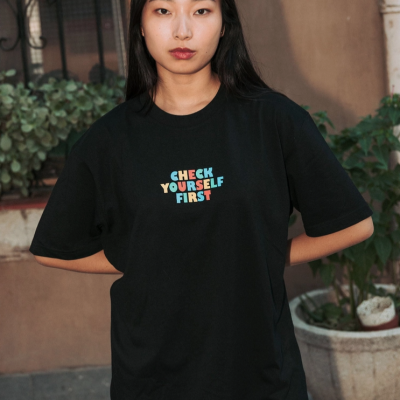 T-SHIRT CHECK YOURSELF FIRST CATHARSIS