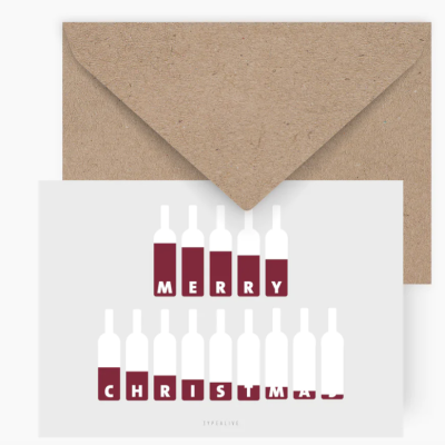 POSTAL CHRISTMAS WINE TYPEALIVE