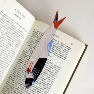 MARCADOR DE LIVROS FORMATO PEIXE "GAIVOTA" MATILDE HORTA