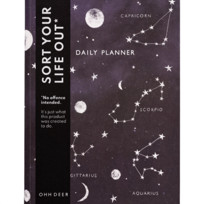 NAVY ZODIAC STAR LINEN DAILY PLANNER OHH DEER