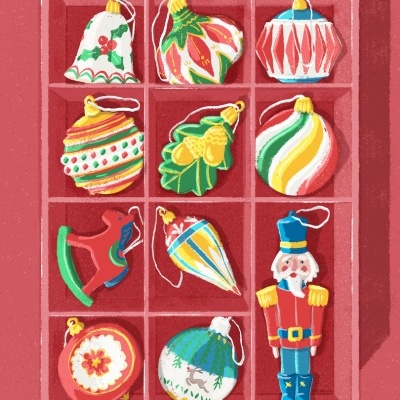 ILUSTRAÇÃO "ENFEITES DE NATAL" DIDAS (DIOGO PAIXÃO)