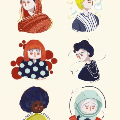 ILUSTRAÇÃO " MULHERES INSPIRADORAS " GABRIELA FERREIRA