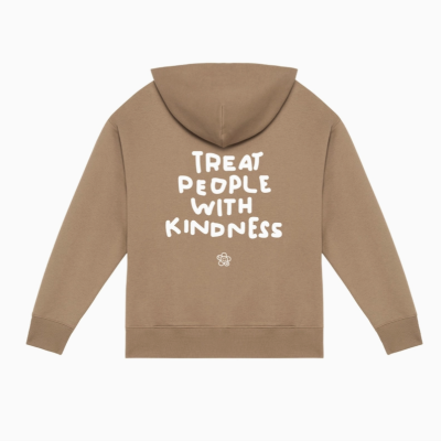 HOODIE TREAT PEOPLE WITH KINDNESS ROYAL BROWN IVORY WORLD