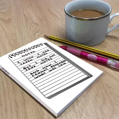 CADERNO A6 'WISH I'D TAKEN NOTES' DAVID SHRIGLEY
