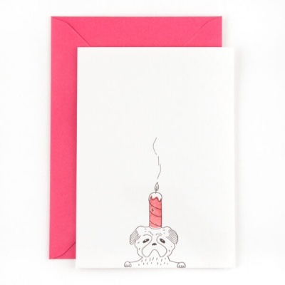 POSTAL "CANDLE DOG" STUDIO FLASH