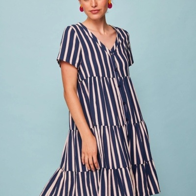 VESTIDO CURTO ESCURO OLA  SMILE