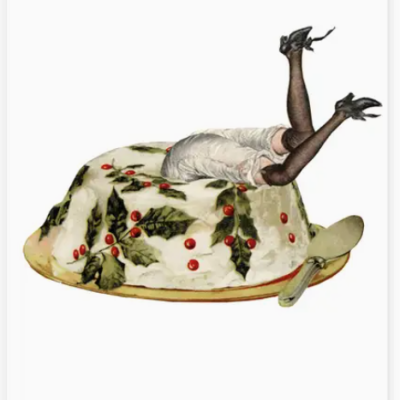 POSTAL "BOLO DE NATAL COM PERNAS" LYLIES