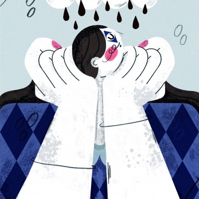 ILUSTRAÇÃO "THERE ARE CLOUDS ABOVE MY HEAD" CATPIVARA