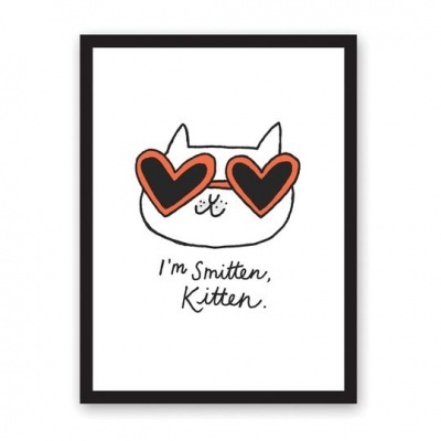 RISO PRINT A3 "I'M SMITTEN KITTEN" OHH DEER
