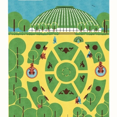 ILUSTRAÇÃO "JARDINS DO PALÁCIO DE CRISTAL" A TERESA EM BANHO MARIA