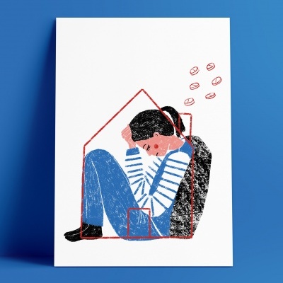 ILUSTRAÇÃO " ANSIEDADE " BÁRBARA R.