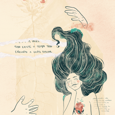 ILUSTRAÇÃO "A SAUDADE SE FAZ NO CAMINHO" CAROL GAESSLER