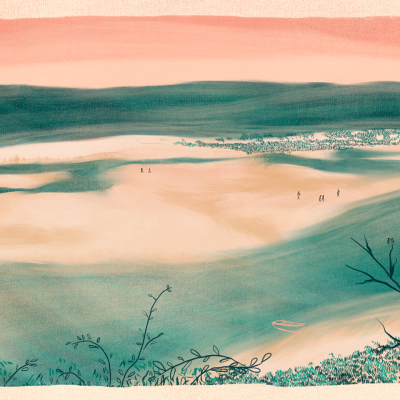 ILUSTRAÇÃO "A SAUDADE É AZUL E VERDE" CAROL GAESSLER