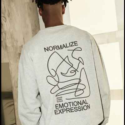 SWEATSHIRT "NORMALIZE EMOTIONAL EXPRESSION" - L CATHARSIS