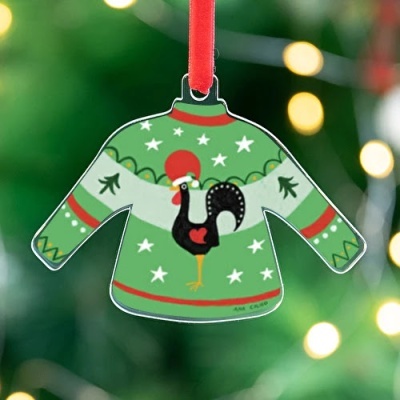 ENFEITE DE NATAL "UGLY CHRISTMAS SWEATER - HUMAN" ANA CALIGO