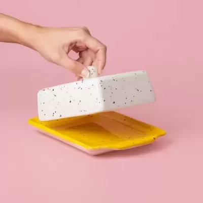 MANTEIGUEIRA "CANELA - BRANCO E AMARELO" ALFAR TIERRA COCIDA