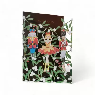 POSTAL DE NATAL RECORTADO "NUTCRACKER" ALLJOY DESIGN