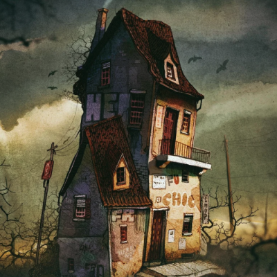 ILUSTRAÇÃO "ABANDONED HOUSES AND WINDY DAYS" FRANCISCO FONSECA