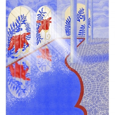 ILUSTRAÇÃO COR AZUL "7" SOFIA MELANCIA