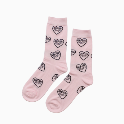 MEIAS ROSA CRYING HEART COUSINS COLLECTIVE