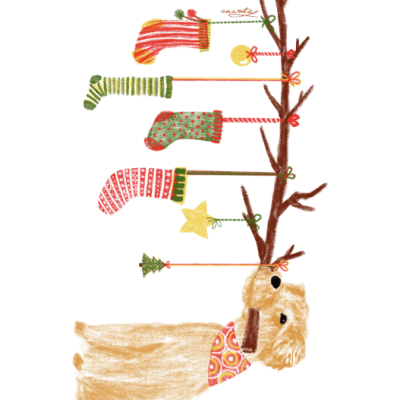 ILUSTRAÇÃO "XMAS DOGGY" ANA RITA ROBALO