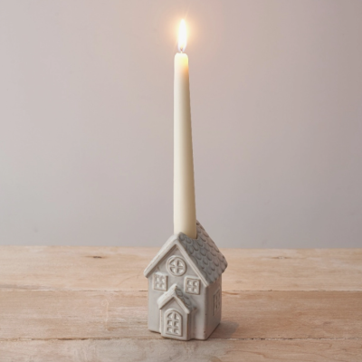 CASTIÇAL CASA NATURAL 10,5 CM GAINSBOROUGH GIFTWARE