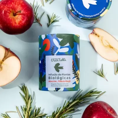CRIATURA INFUSÃO DE PLANTAS BIOLÓGICAS - ALECRIM, TÍLIA E MAÇÃ BIOLÓGICA