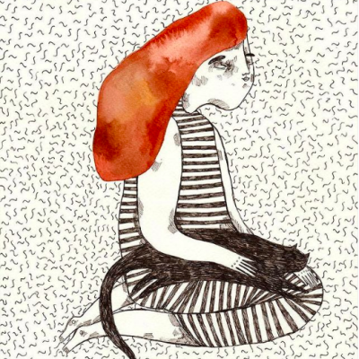 ILUSTRAÇÃO "RELAX WITH CAT" MIRJAM SIIM