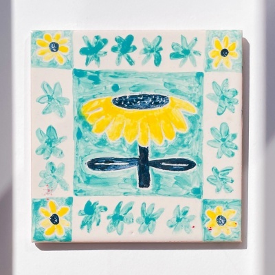 AZULEJO ORIGINAL "GIRO AO SOL" CLÁUDIA PENA