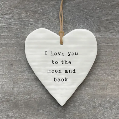 CORAÇAO PENDURADO CERAMICA I LOVE YOU GAINSBOROUGH GIFTWARE