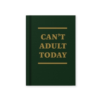 "CAN'T ADULT TODAY" FABRIC HARDBACK NOTEBOOK (A7) - OHH DEER
