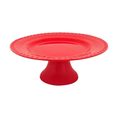 PRATO C/ PÉ 34,5 VERMELHO FANTASIA BORDALLO PINHEIRO