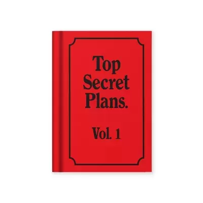 "TOP SECRET PLANS VL.1" FABRIC HARDBACK NOTEBOOK (A7) - OHH DEER